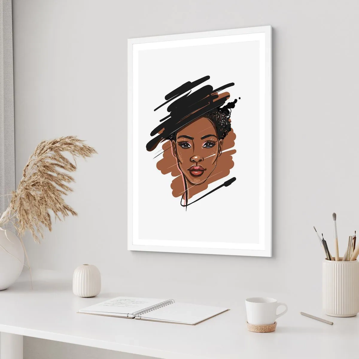 Poster in een witte lijst - Zoet als chocolade - 50x70 cm