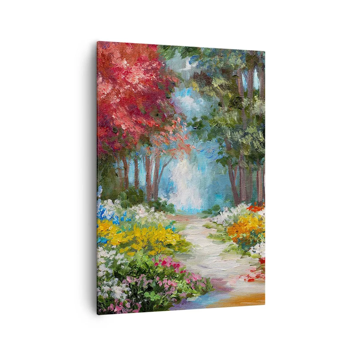 Schilderen op canvas - Bostuin, bloemenbos - 70x100 cm