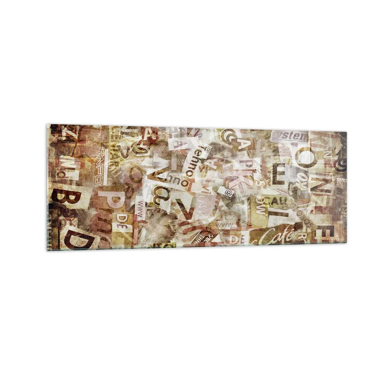 Schilderen op glas - Ik verenig het gebabbel - 140x50 cm