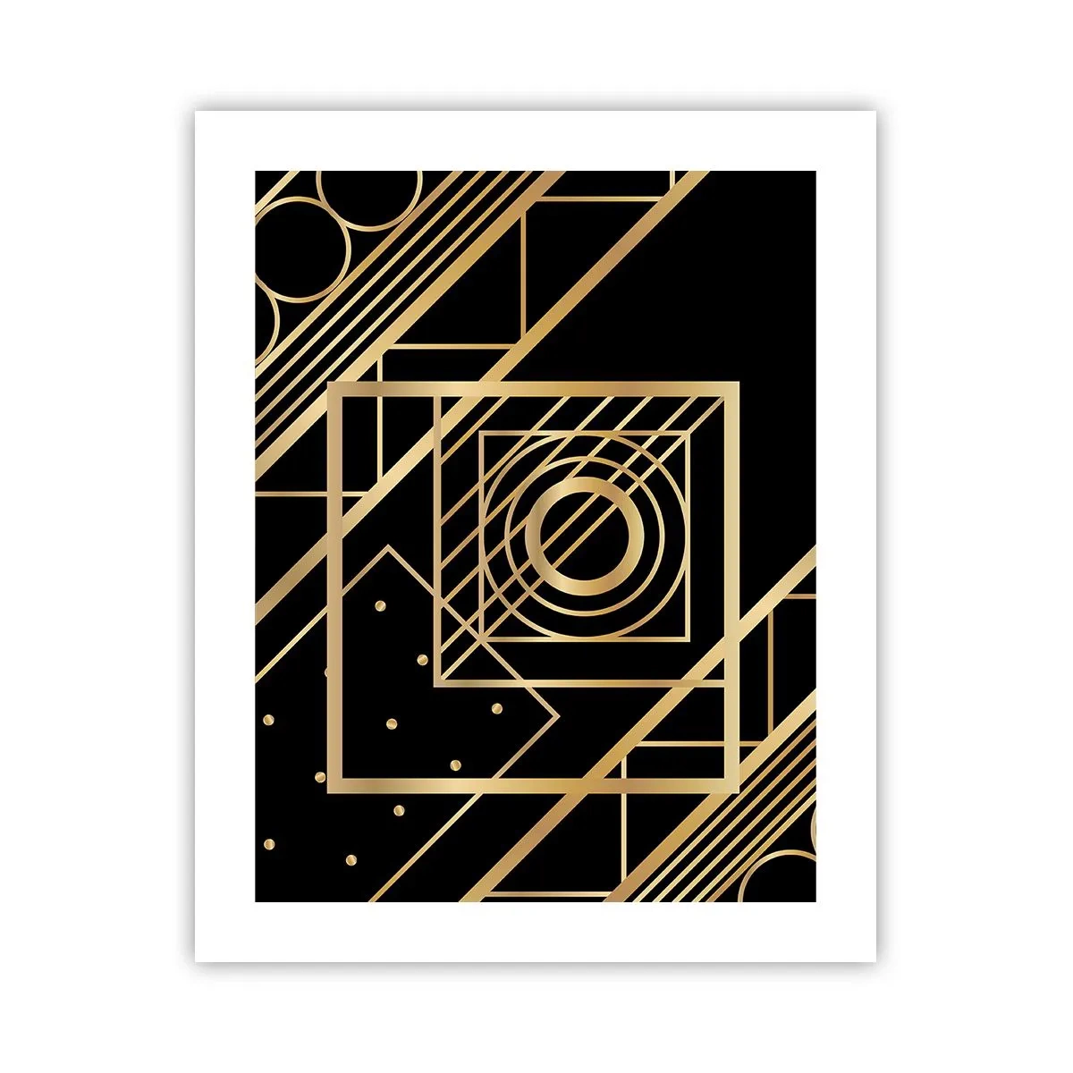 Poster - Gouden geometrie - 40x50 cm