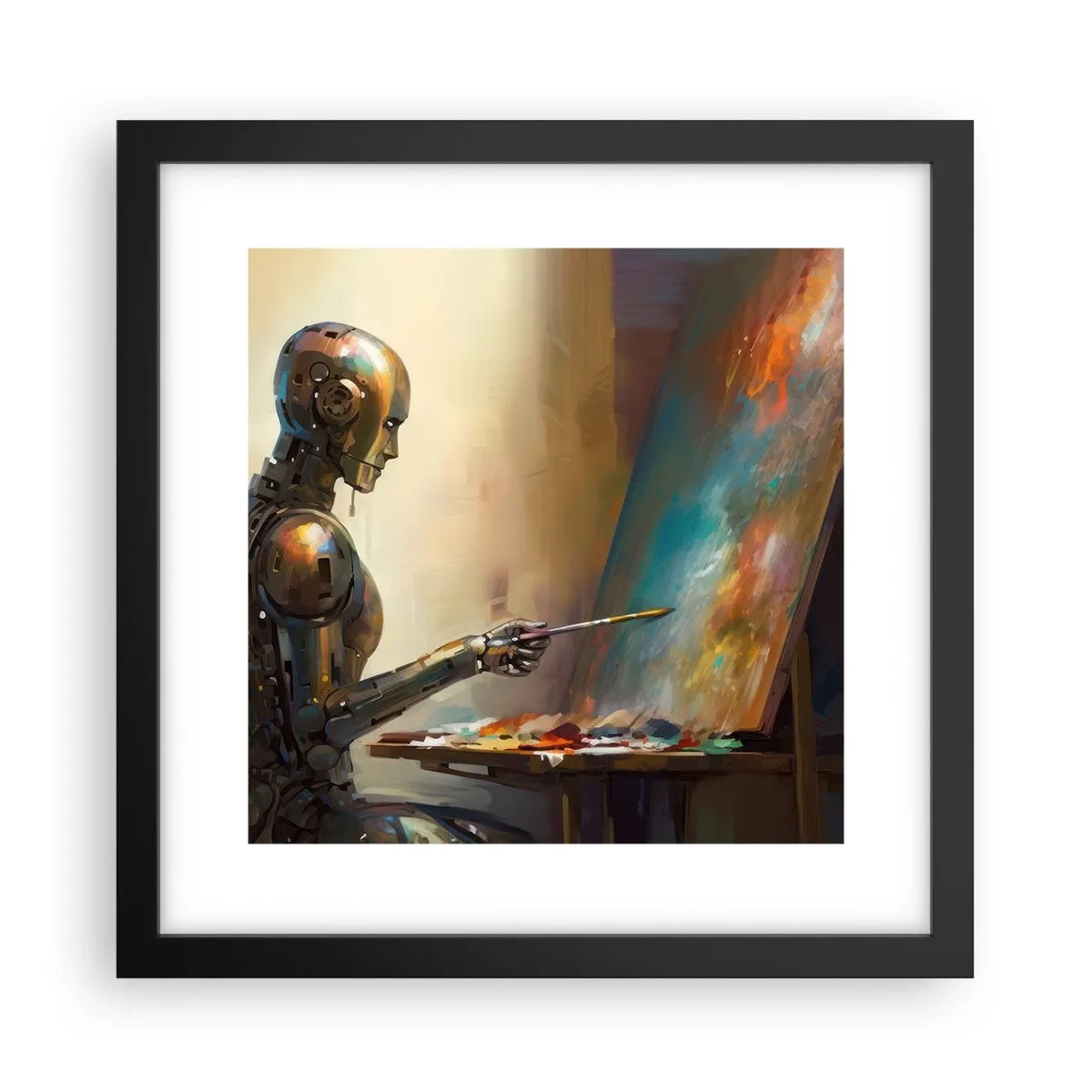 Poster in een zwarte lijst - De kunst van de toekomst - 30x30 cm