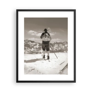 Poster in een zwarte lijst - En de bergen blijven onveranderd - 40x50 cm