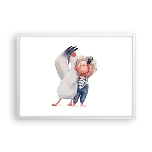 Poster in een witte lijst - Een geweldige reisroute - 70x50 cm