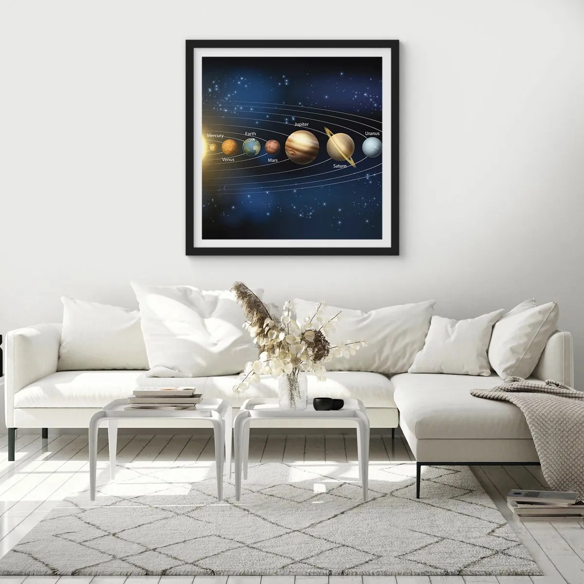 Poster in een zwarte lijst - Een van de tien - 30x30 cm