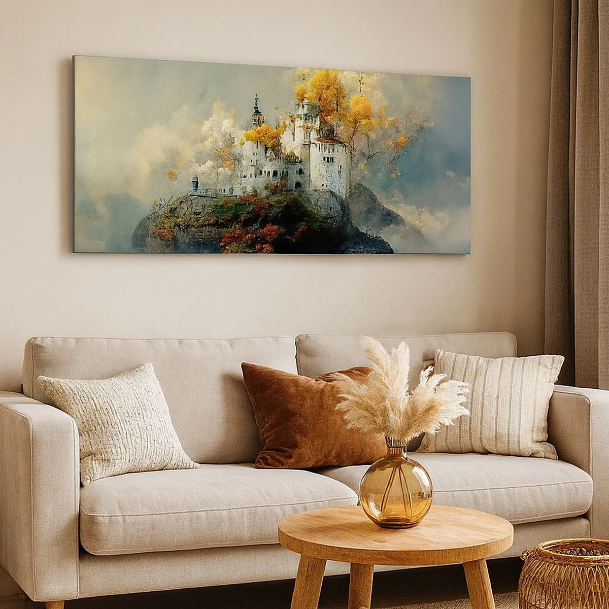 Schilderen op canvas - Het begin van een romantisch verhaal - 100x40 cm