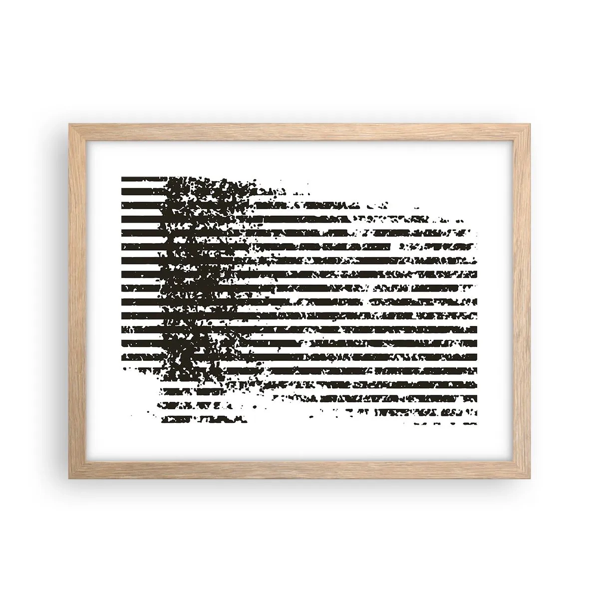 Een poster in een licht eiken lijst - Ritme en ruis - 40x30 cm