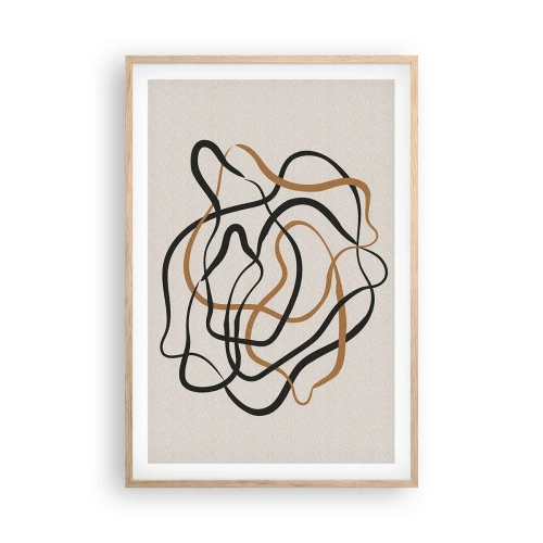 Een poster in een licht eiken lijst - Alles ging mis - 61x91 cm