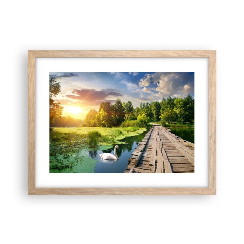 Een poster in een licht eiken lijst - Zomer, zomer overal - 40x30 cm