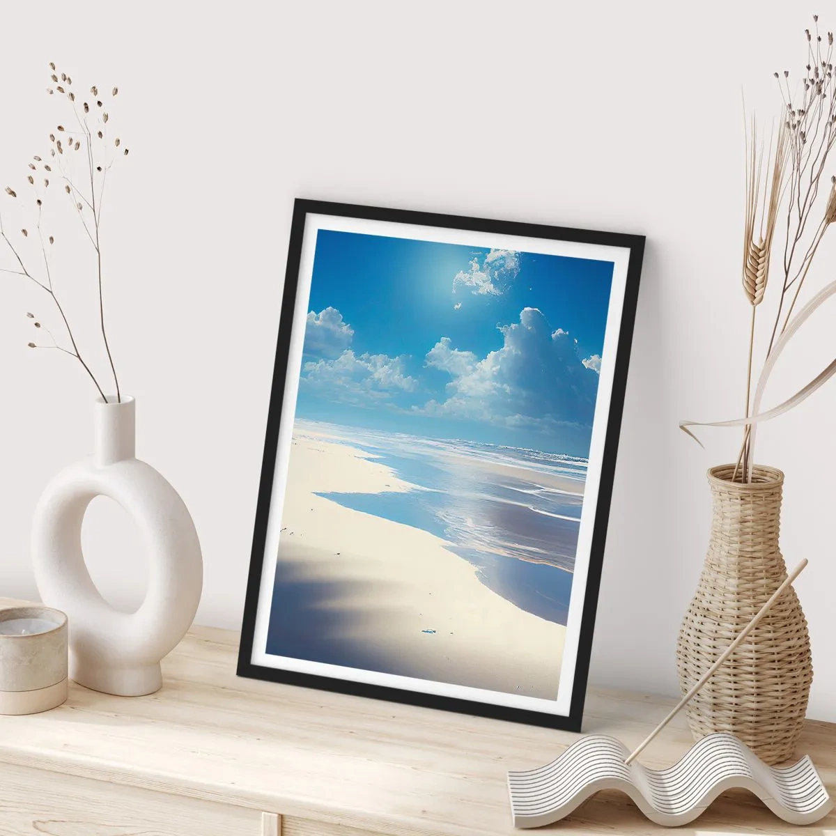 Poster in een zwarte lijst - Paradijselijke vakantie - 61x91 cm
