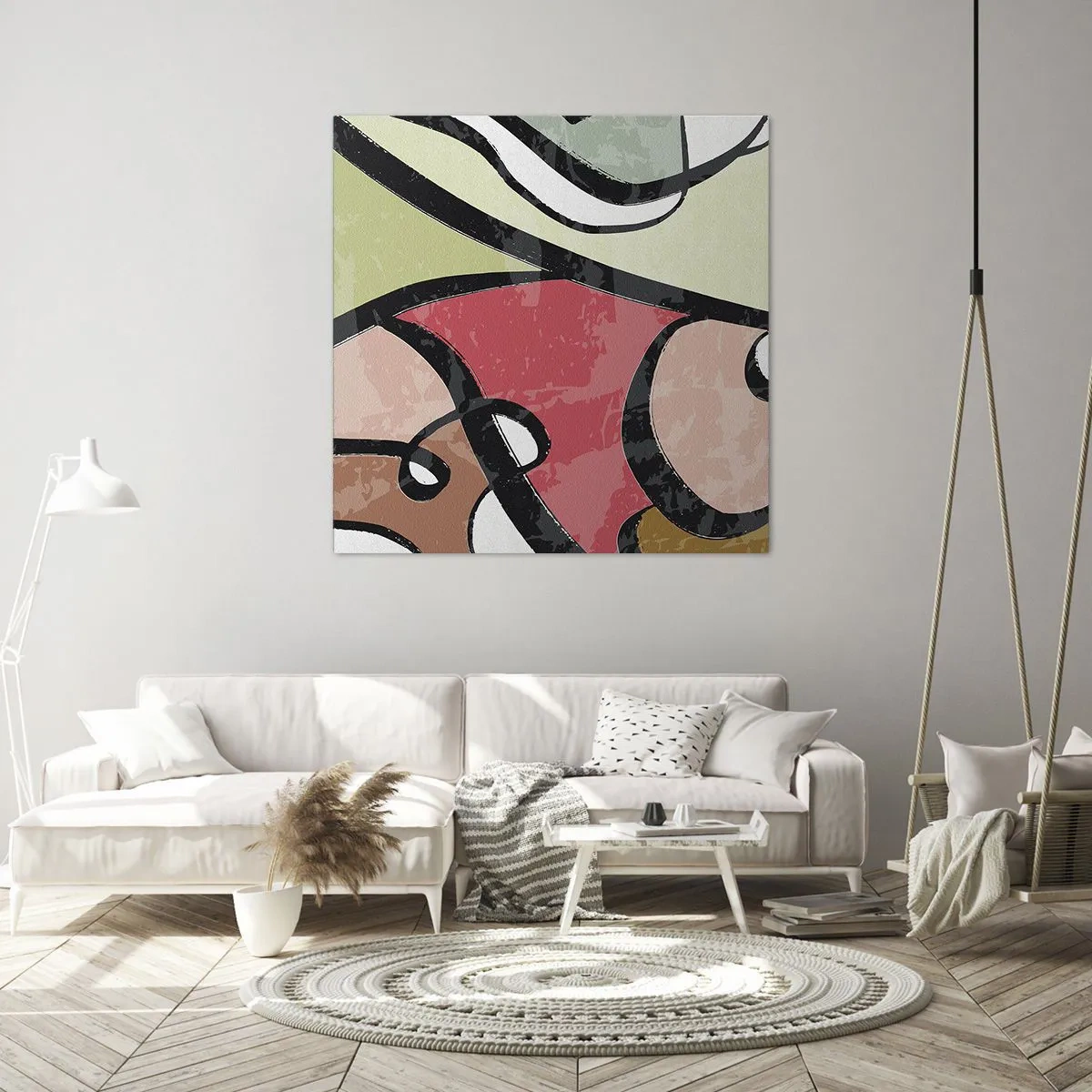 Schilderen op canvas - Pirouettes tussen kleuren - 50x50 cm