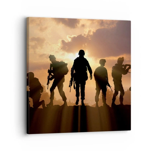 Schilderen op canvas - Brothers in arms - 30x30 cm