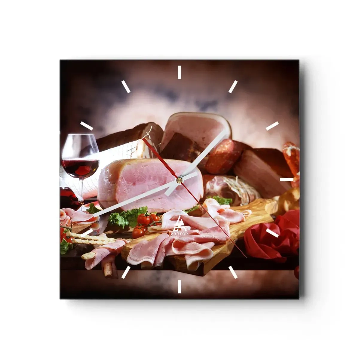 Wandklok - Klok - Een culinaire droom met een karaf - 40x40 cm