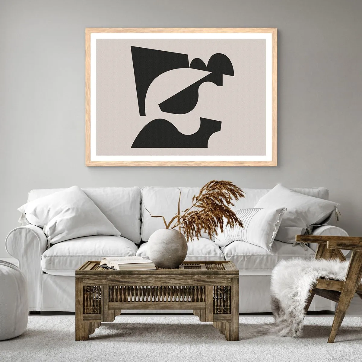 Een poster in een licht eiken lijst - Voor zelfassemblage - 50x40 cm