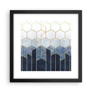 Poster in een zwarte lijst - Compositie in een gesyncopeerd ritme - 30x30 cm