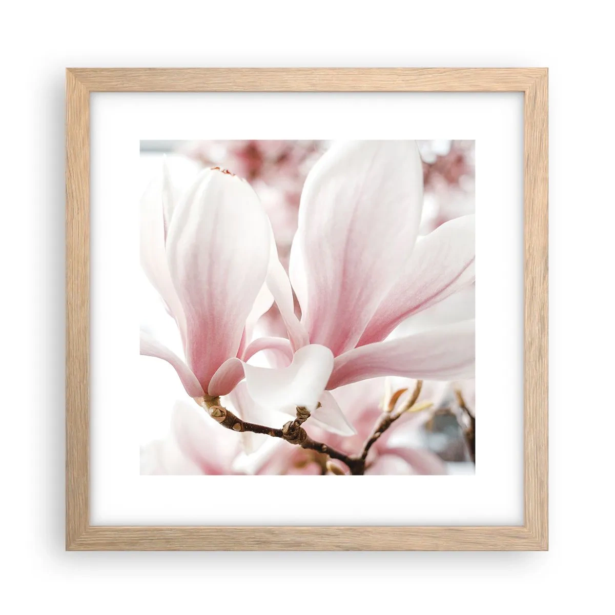 Een poster in een licht eiken lijst - Een overvloed aan tederheid - 30x30 cm