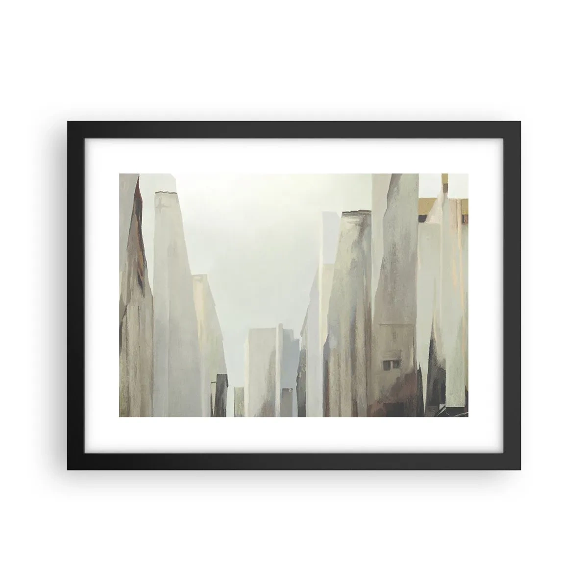 Poster in een zwarte lijst - Droom over de stad - 40x30 cm