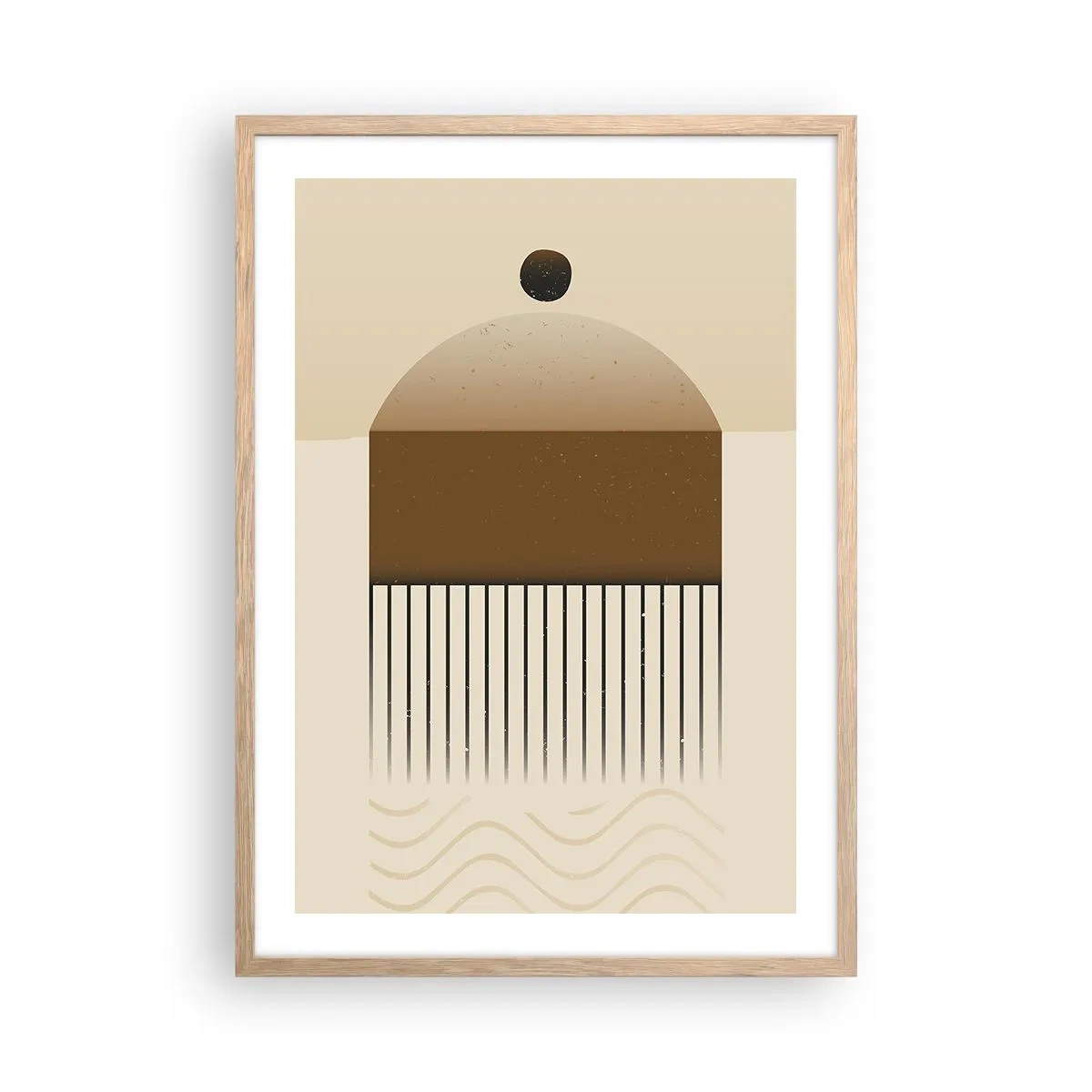 Een poster in een licht eiken lijst - verschillende staten - 50x70 cm