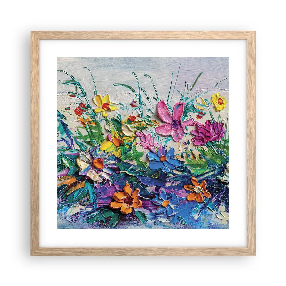 Een poster in een licht eiken lijst - Helemaal geen stilleven - 40x40 cm