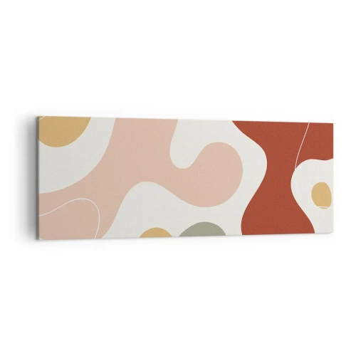 Schilderen op canvas - Kronkels of krullen? - 140x50 cm