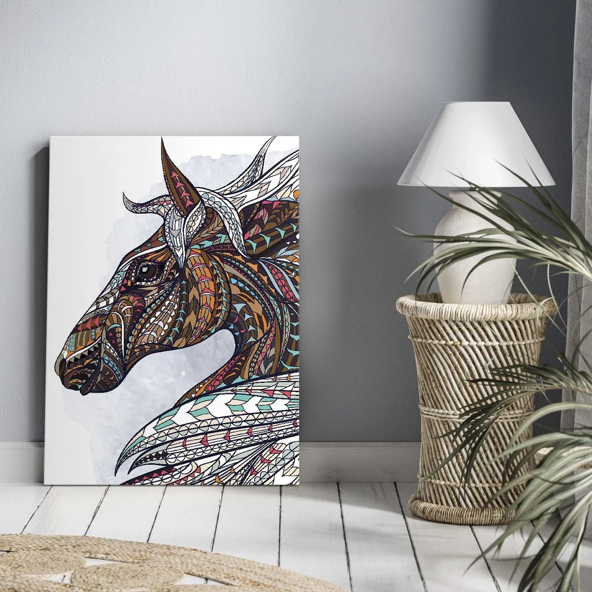 Schilderen op canvas - Keltisch strijdersros - 70x100 cm