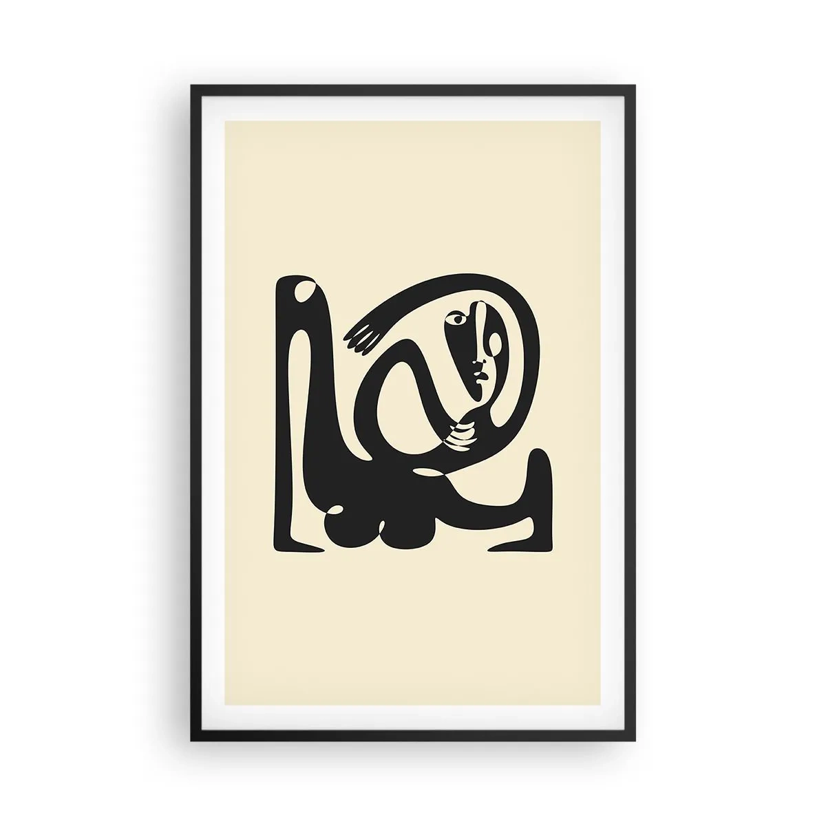 Poster in een zwarte lijst - Bijna Picasso - 61x91 cm