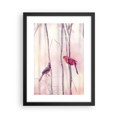 Poster in een zwarte lijst - Verhaal van het roze woud - 30x40 cm