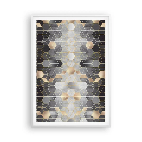 Poster in een witte lijst - Diamant samenstelling - 70x100 cm