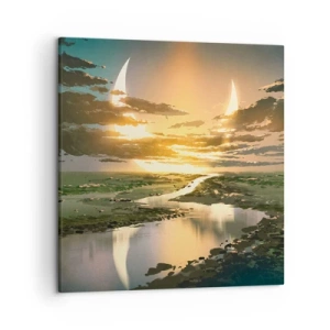 Schilderen op canvas - Ergens in een sterrenstelsel ver, ver weg - 50x50 cm