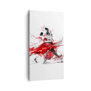 Schilderen op canvas - Tango - het ritme van passie - 55x100 cm