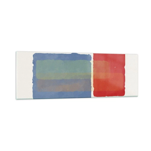 Schilderen op glas - De geest en de letter van de geometrie - 90x30 cm