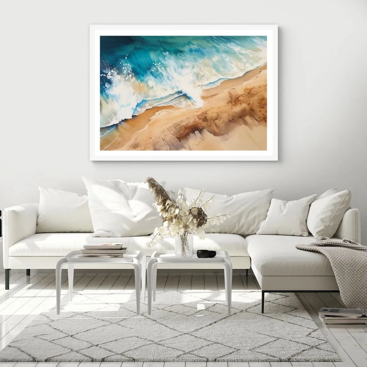 Poster in een witte lijst - De terugkerende golf - 40x30 cm