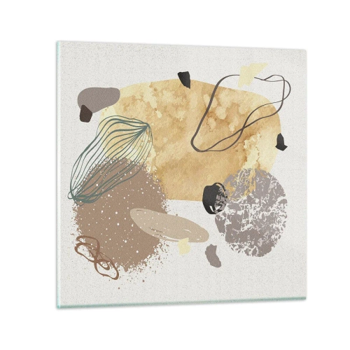 Schilderen op glas - Toegepaste plumcologie - 30x30 cm