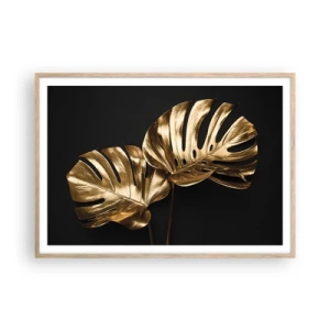 Een poster in een licht eiken lijst - De schatten van de natuur - 100x70 cm