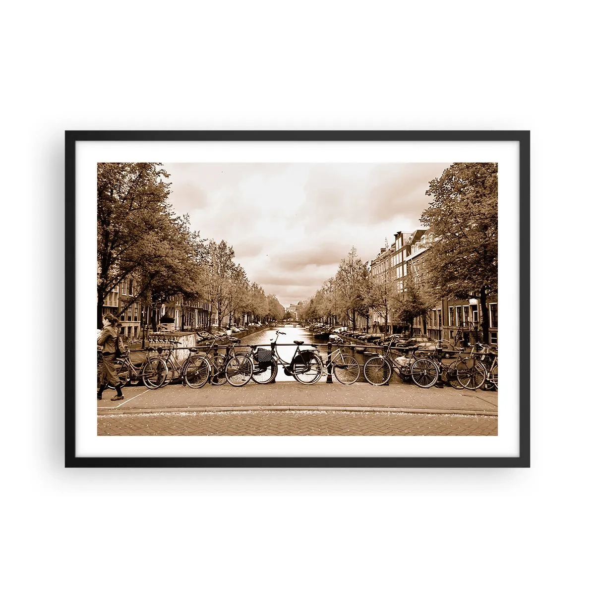 Poster in een zwarte lijst - Hollandse sfeer - 70x50 cm