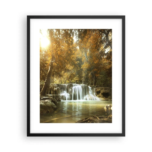 Poster in een zwarte lijst - Park cascade - 40x50 cm