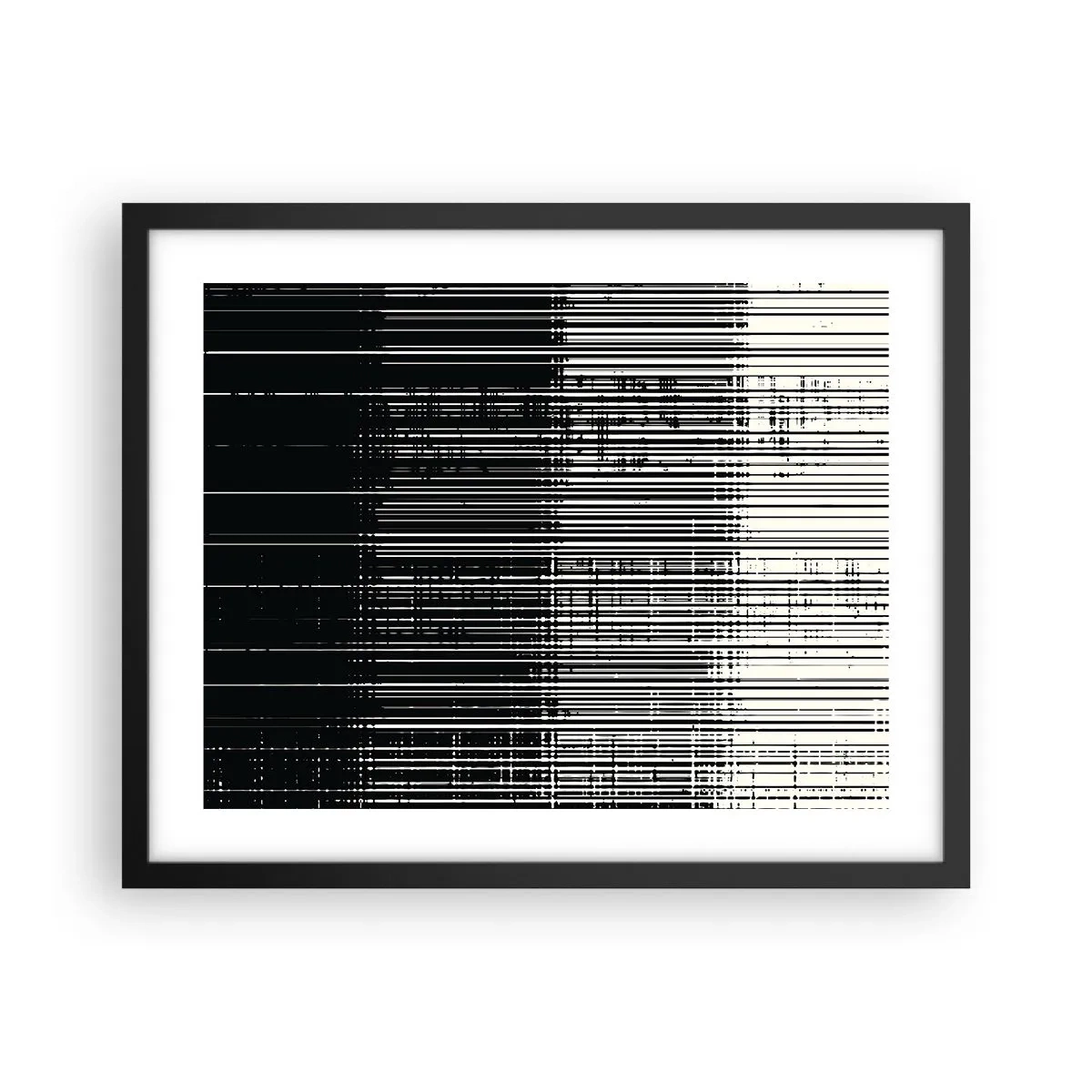 Poster in een zwarte lijst - Golven en vibraties - 50x40 cm