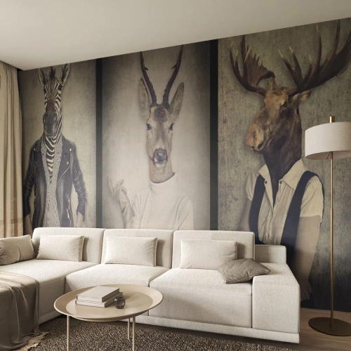 Fotobehang Premium Canvas - Laat de gebaren spreken - Abstractie, Fantasie, Ribben - 350x256 cm