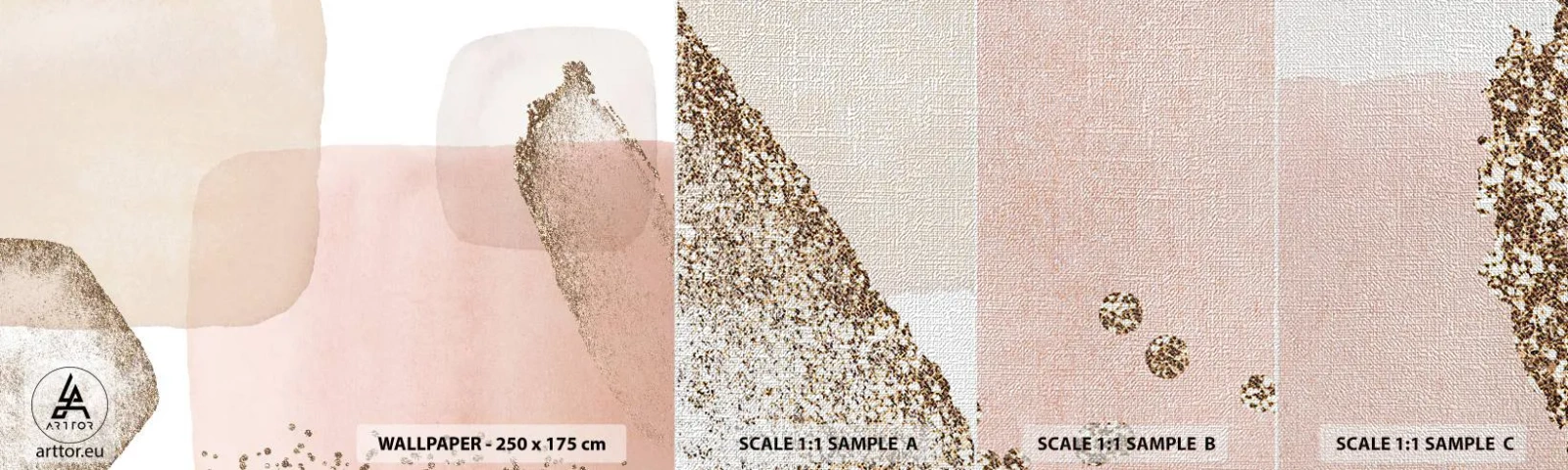 Fotobehang Monster Premium Canvas - Een blik door kleur - Abstractie, Deel, Modern patroon - 100x30 cm