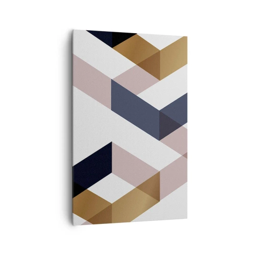 Schilderen op canvas - Vlakken en hoeken - 80x120 cm