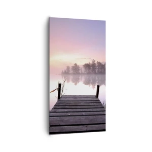 Schilderen op canvas - Van de lila mist... - 65x120 cm