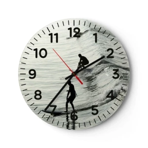 Wandklok - Klok - Om de golf te ontmoeten - 40x40 cm