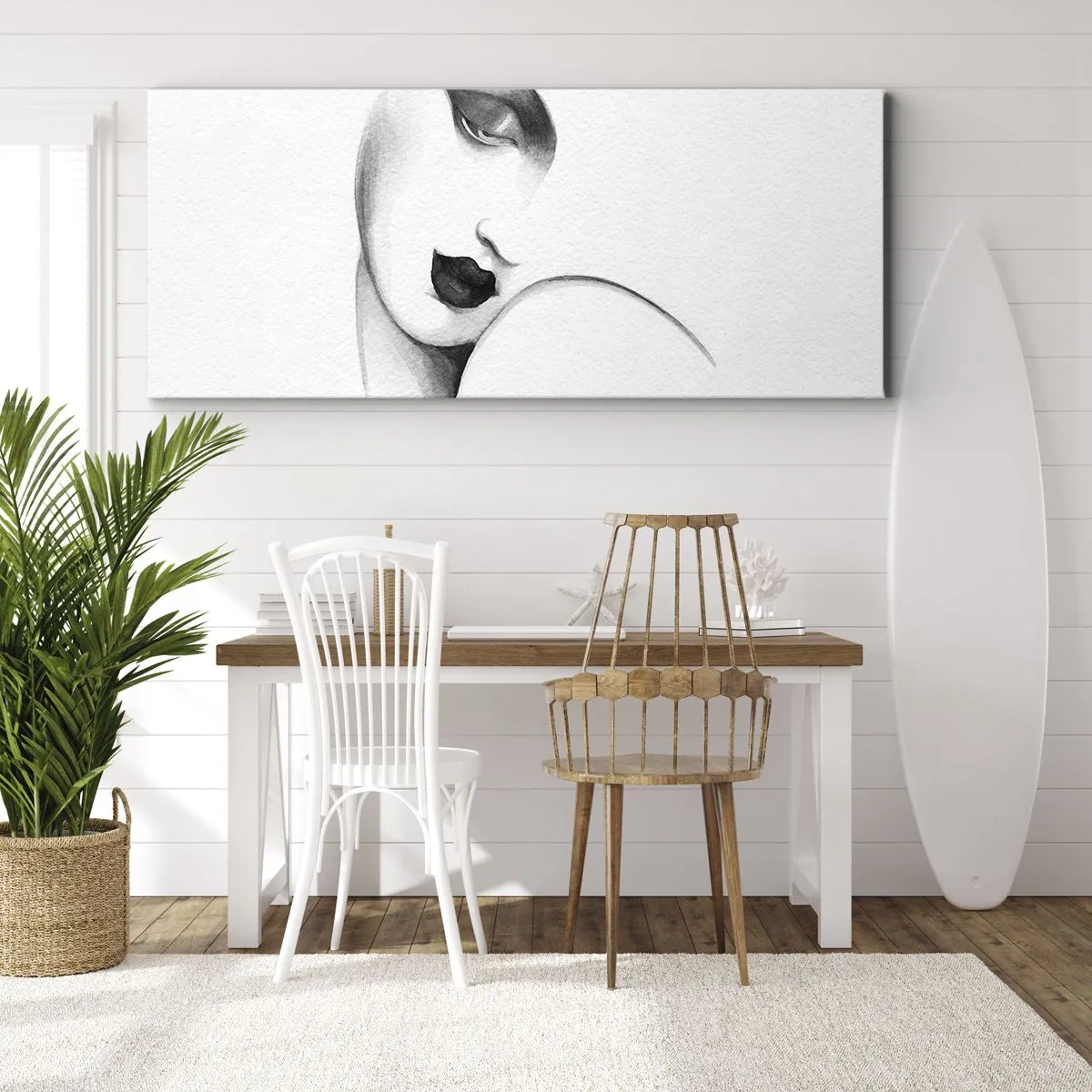 Schilderen op canvas - In de stijl van Łempicka - 100x40 cm