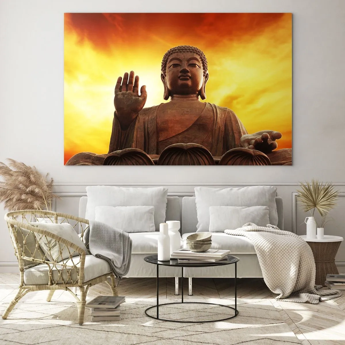 Schilderen op glas - Vrede van de wereld - 120x80 cm