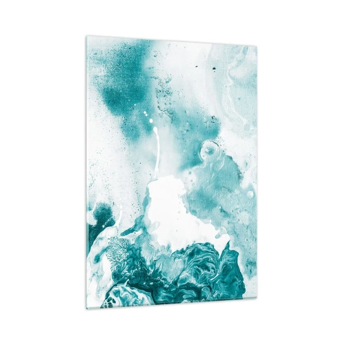 Schilderen op glas - Moerast van blauw - 50x70 cm