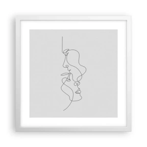 Poster in een witte lijst - De hitte van bittere verlangens - 40x40 cm