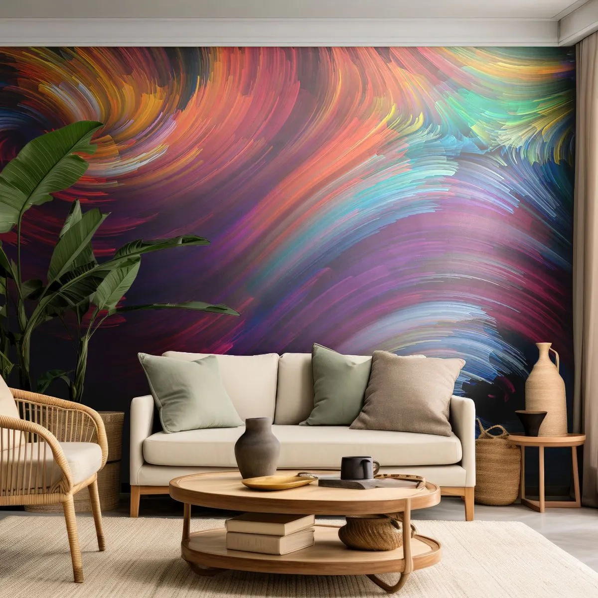 Fotobehang Standard Eco - Het begin van een nieuwe wereld - Abstractie, Deel, Modern patroon - 400x280 cm