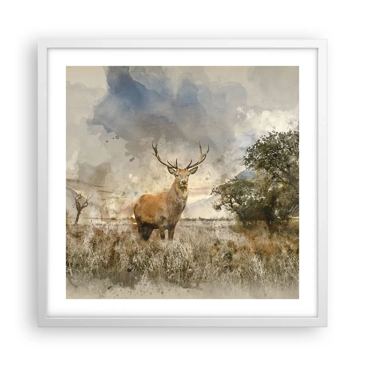 Poster in een witte lijst - Waardigheid - kracht - waardigheid - 50x50 cm