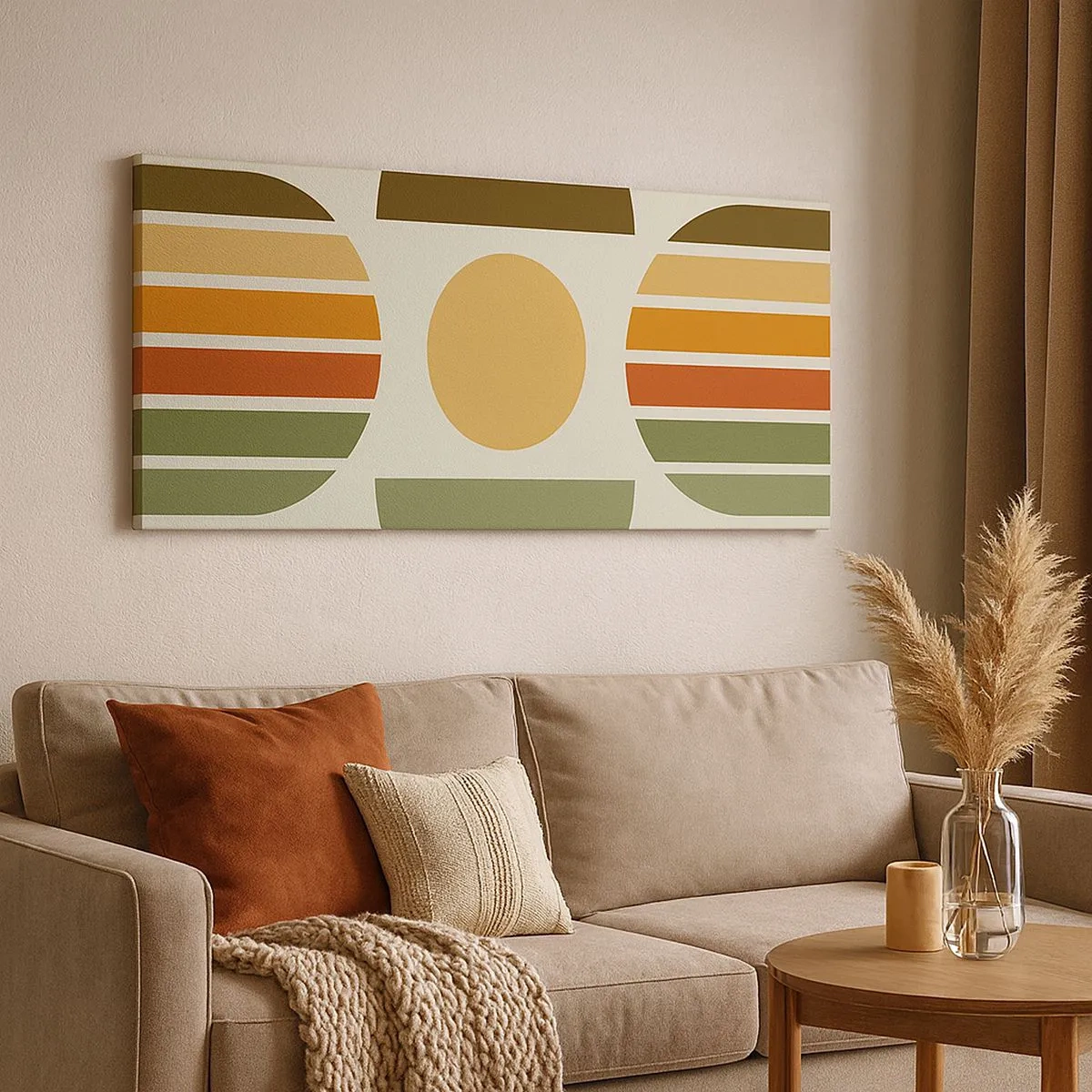 Schilderen op canvas - In aardetinten - 100x40 cm