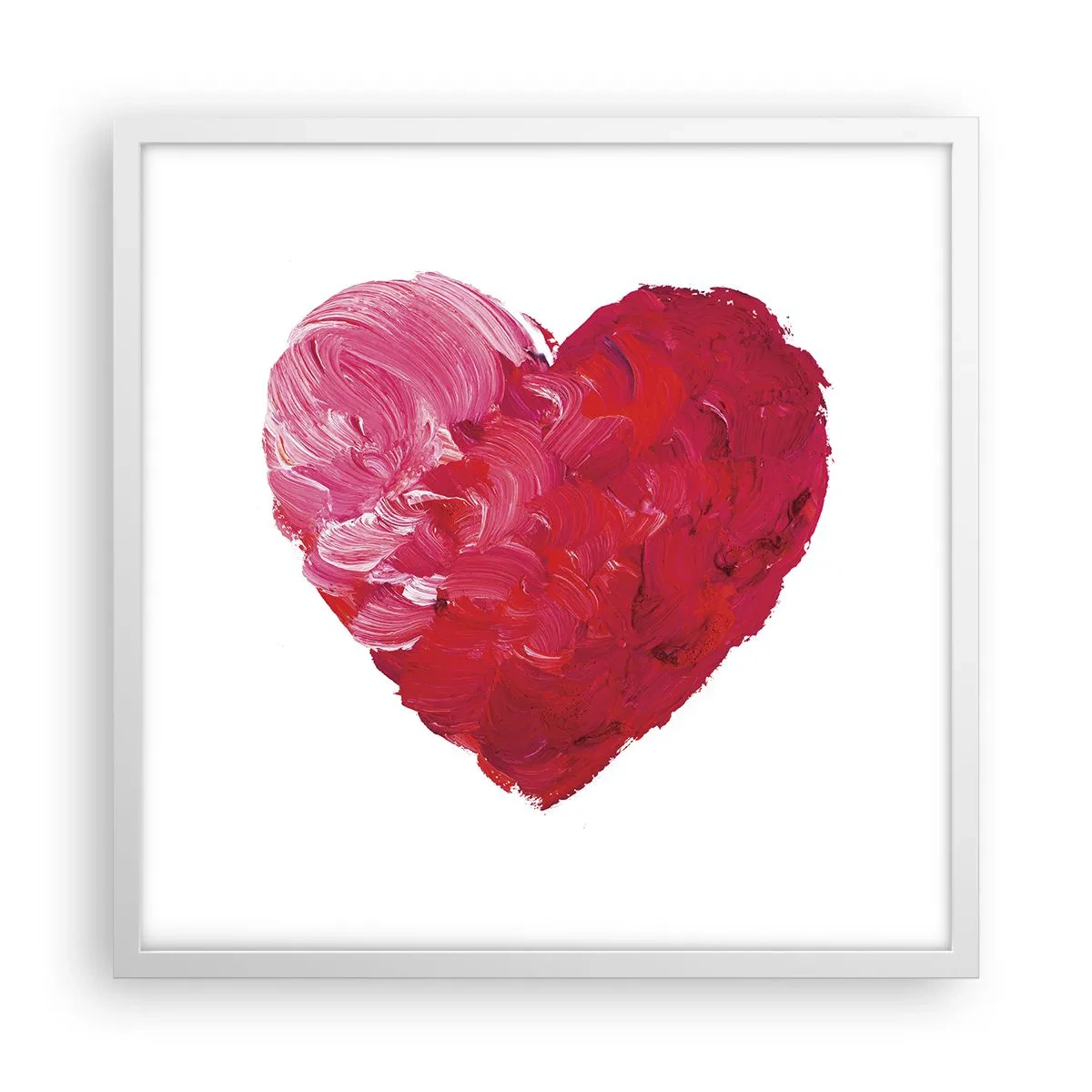 Poster in een witte lijst - Alles wat je nodig hebt is liefde - 50x50 cm