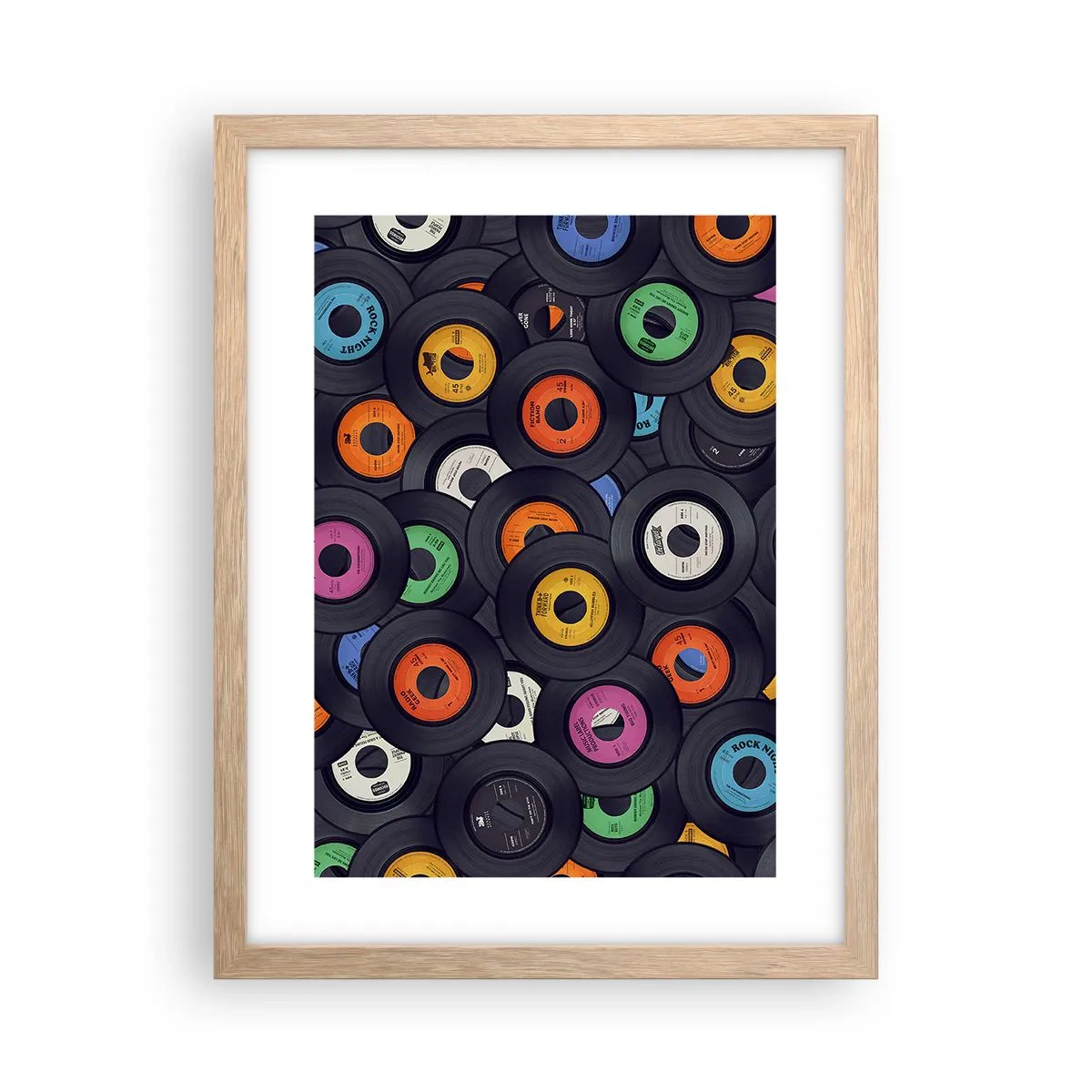 Een poster in een licht eiken lijst - De kleuren van de klassiekers - 30x40 cm